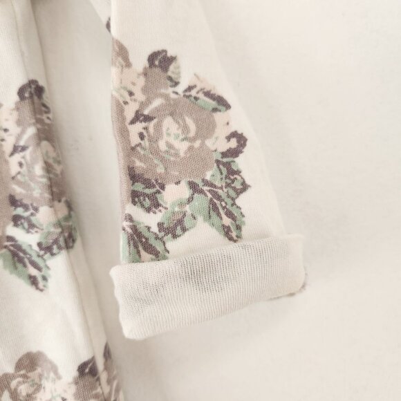 Kate Quinn Floral Long Sleeve Bodysuit Mauve Beige Mittens Baby 12-18M - Picture 3 of 6